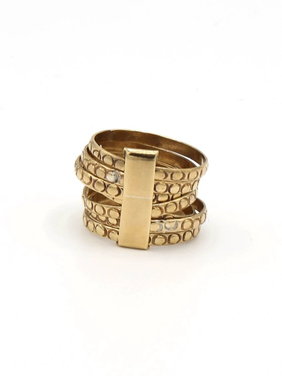 Stacked Armor Statement Ring