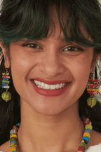 Stacked Colorful Bead Earrings