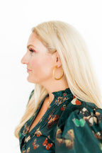 Stacy Hoop Earrings - Gold