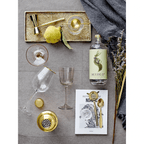 Stainless Steel Cocktail Shaker with Brass Finish by White Cliff Studio