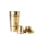 Stainless Steel Cocktail Shaker with Brass Finish by White Cliff Studio