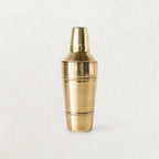 Stainless Steel Cocktail Shaker with Brass Finish by White Cliff Studio