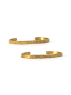 Stamped Brass Cuff Bracelet by Fair Anita