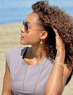 Stamped Brass Cuff Bracelet by Fair Anita