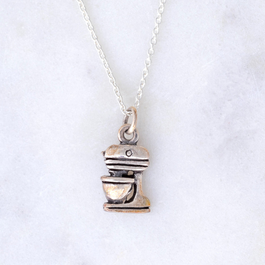 Stand Mixer Sterling Necklace Necklaces - Fine La Vie Bien Stand Mixer Sterling Necklace