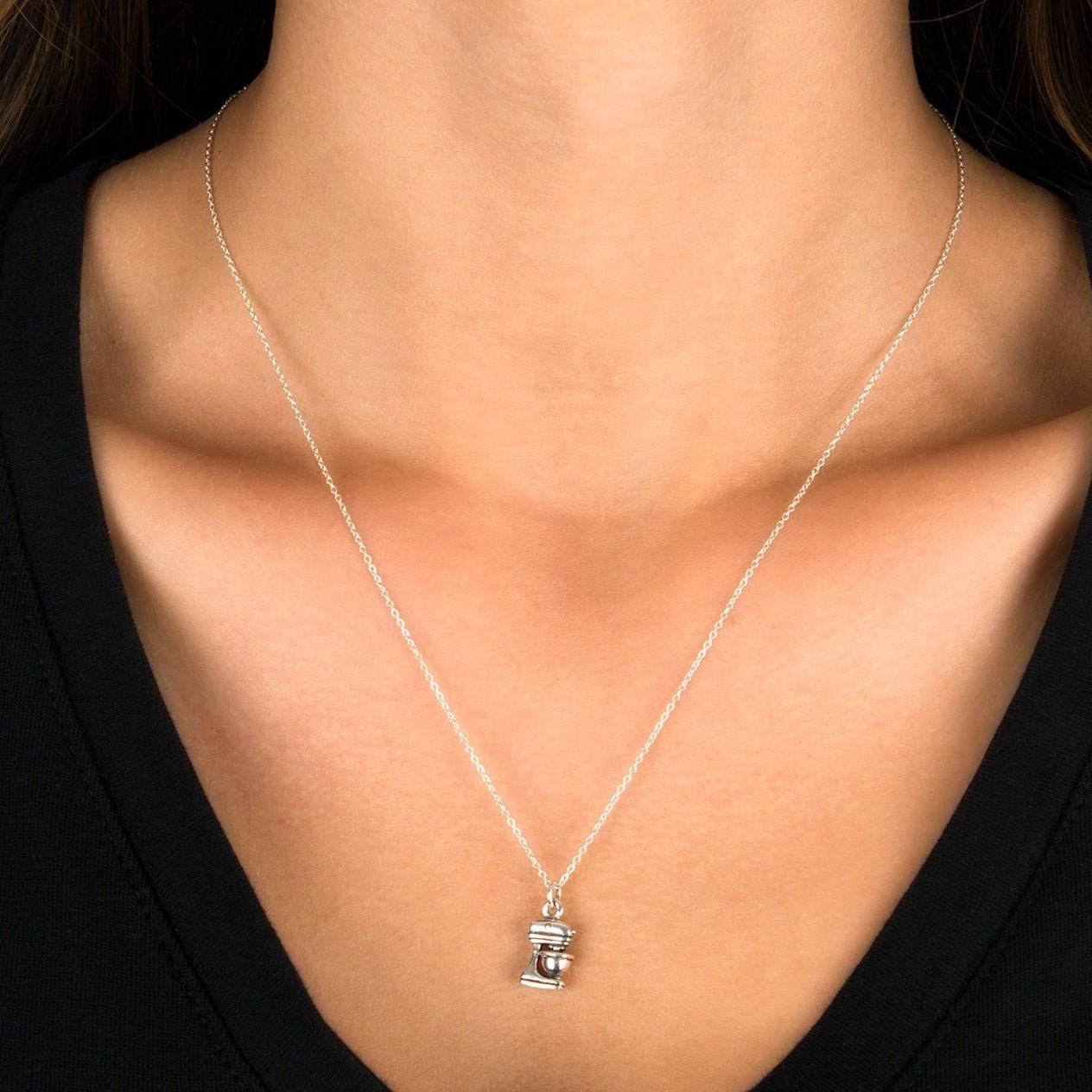 Stand Mixer Sterling Necklace Necklaces - Fine La Vie Bien Stand Mixer Sterling Necklace