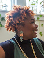 Stand Out Painted Brass Earrings by Fair Anita