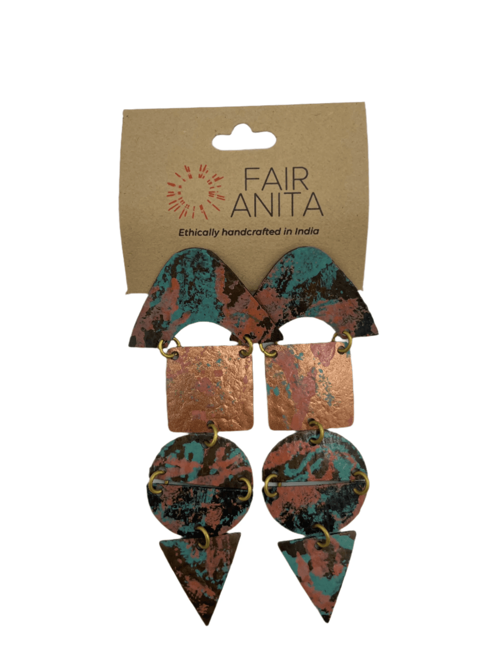 Stand Out Painted Brass Earrings by Fair Anita