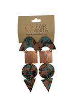 Stand Out Painted Brass Earrings by Fair Anita