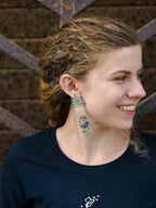 Stand Out Painted Brass Earrings by Fair Anita
