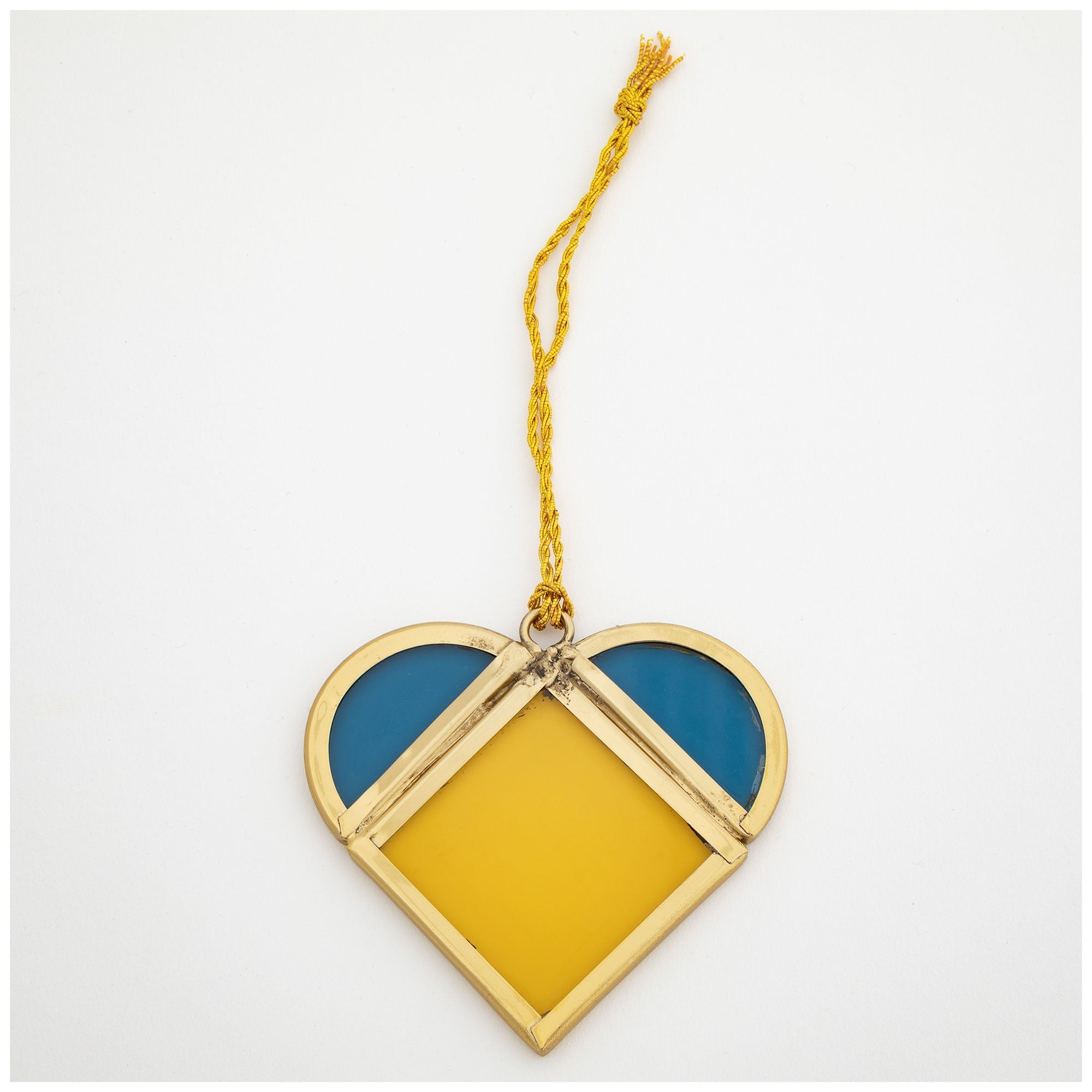 Stand with Ukraine Glass Heart Decorative Home Accent La Vie Bien Stand with Ukraine Glass Heart