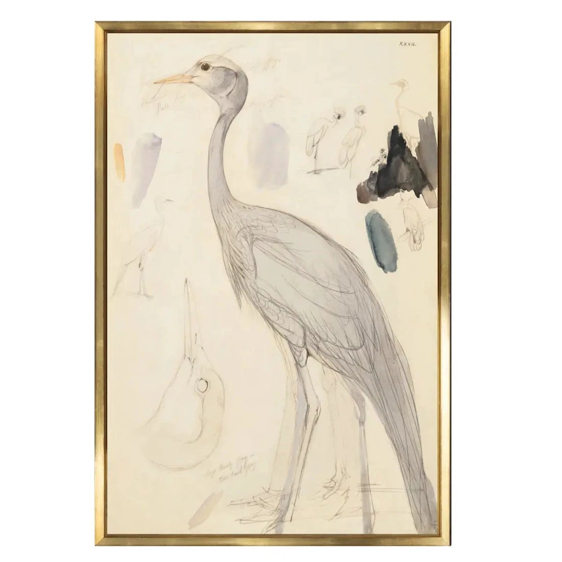 Standing Crane Framed Art