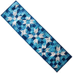 Standout Stars in Icy Blue Quilted Table Runner Precut Quilt Kit Quilt Kit La Vie Bien Standout Stars in Icy Blue Quilted Table Runner Precut Quilt Kit