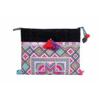Star Cross Stitch Clutch | Tablet iPad Bag - Thailand Bags La Vie Bien Star Cross Stitch Clutch | Tablet iPad Bag - Thailand