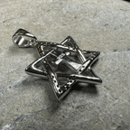 Star of David Cross Opal Necklace Pendant La Vie Bien Star of David Cross Opal Necklace