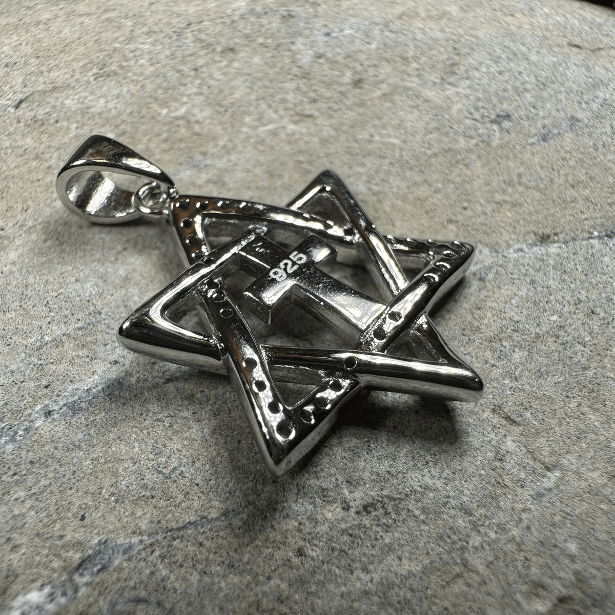Star of David Cross Opal Necklace Pendant La Vie Bien Star of David Cross Opal Necklace