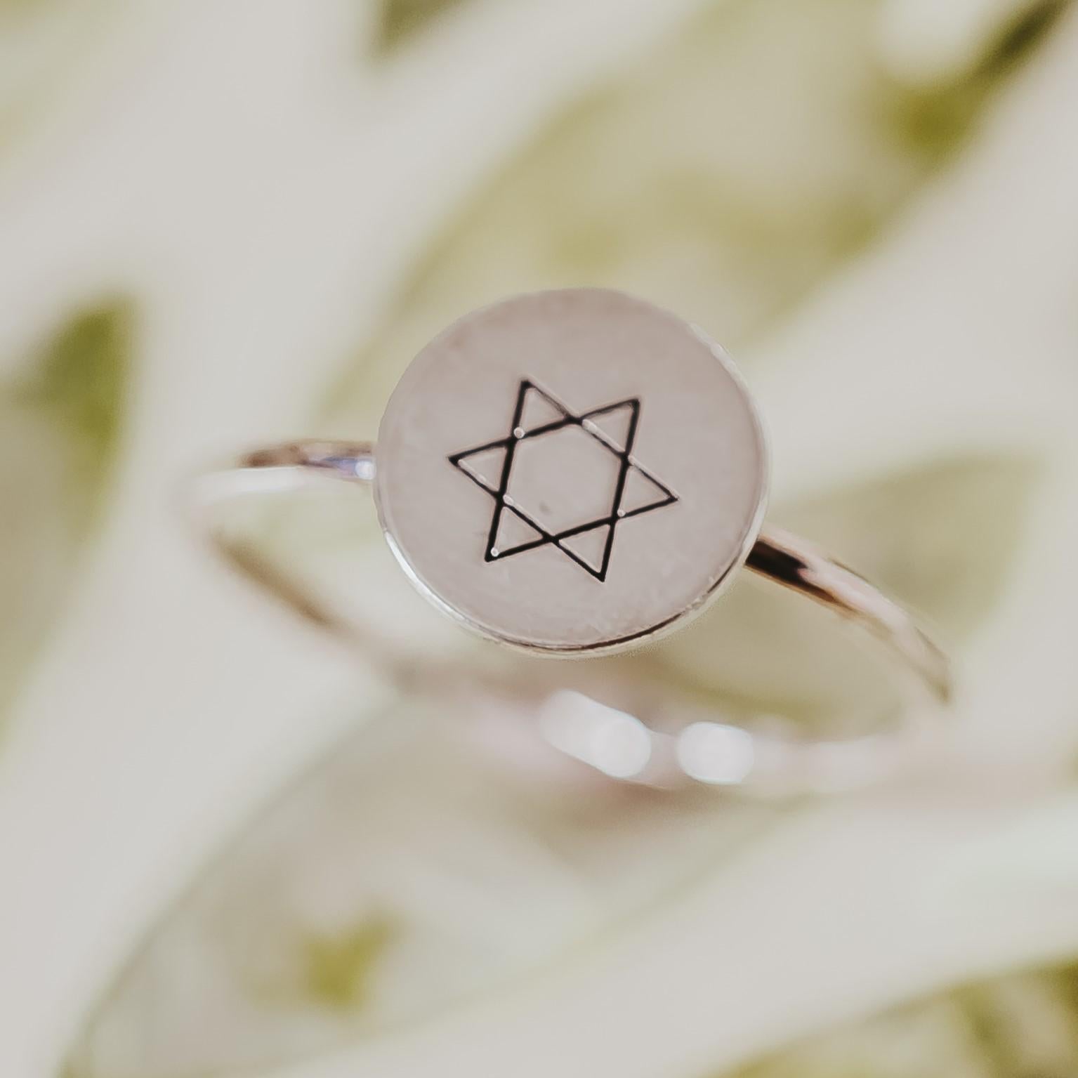 Star of David Dainty Gold or Silver Ring