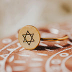 Star of David Dainty Gold or Silver Ring by Salt Sparkle Shalom