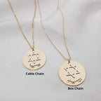 Star Of David Disk With Hebrew Name Necklace La Vie Bien Star Of David Disk With Hebrew Name Necklace