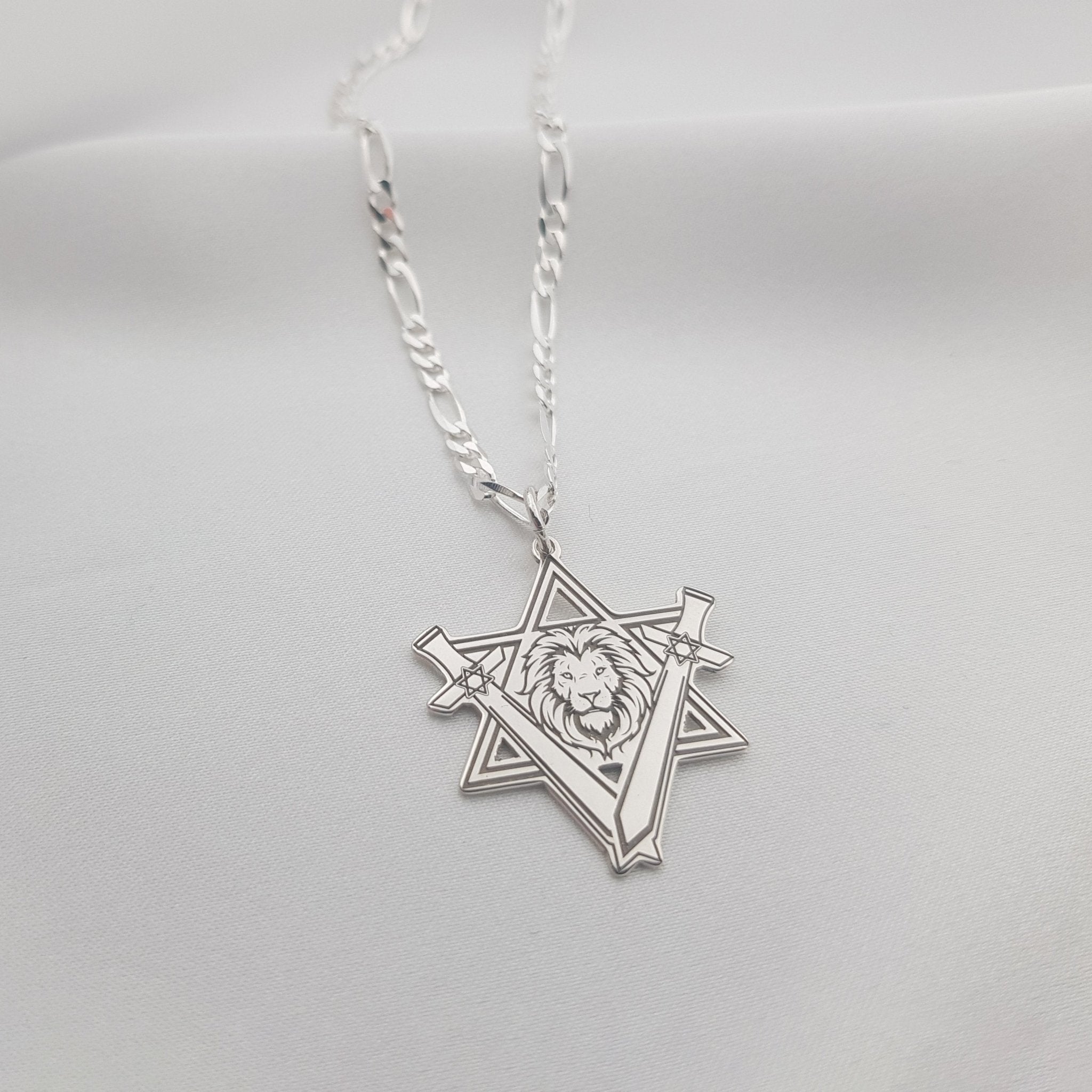 Star of David Lion Necklace La Vie Bien Star of David Lion Necklace