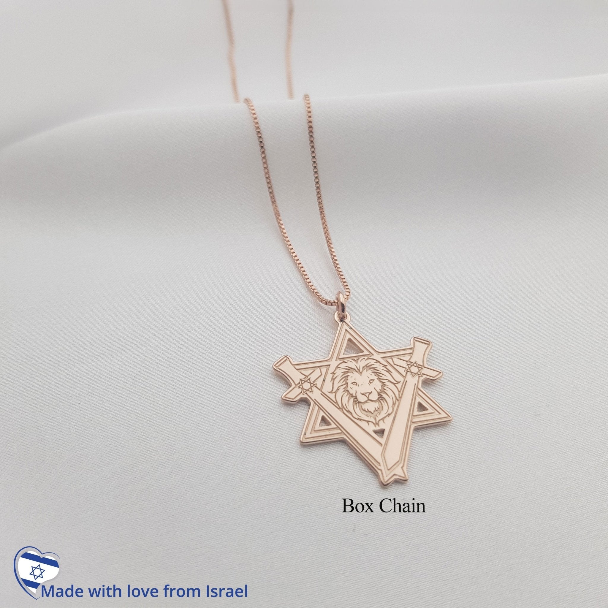 Star of David Lion Necklace La Vie Bien Star of David Lion Necklace