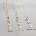 Star of David Menora Necklace La Vie Bien Star of David Menora Necklace