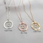 Star Of David Necklace With Names & Birthstones La Vie Bien Star Of David Necklace With Names & Birthstones