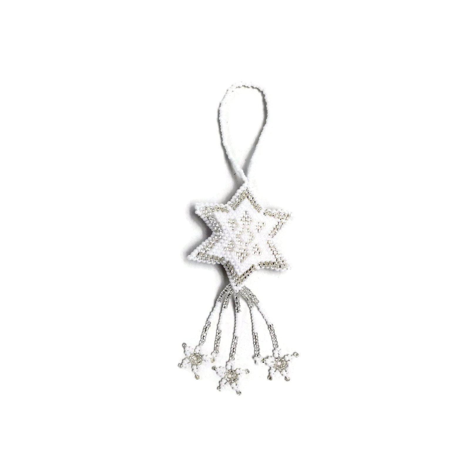 Star Seed Bead Handmade Ornament - Guatemala Decor La Vie Bien Star Seed Bead Handmade Ornament - Guatemala
