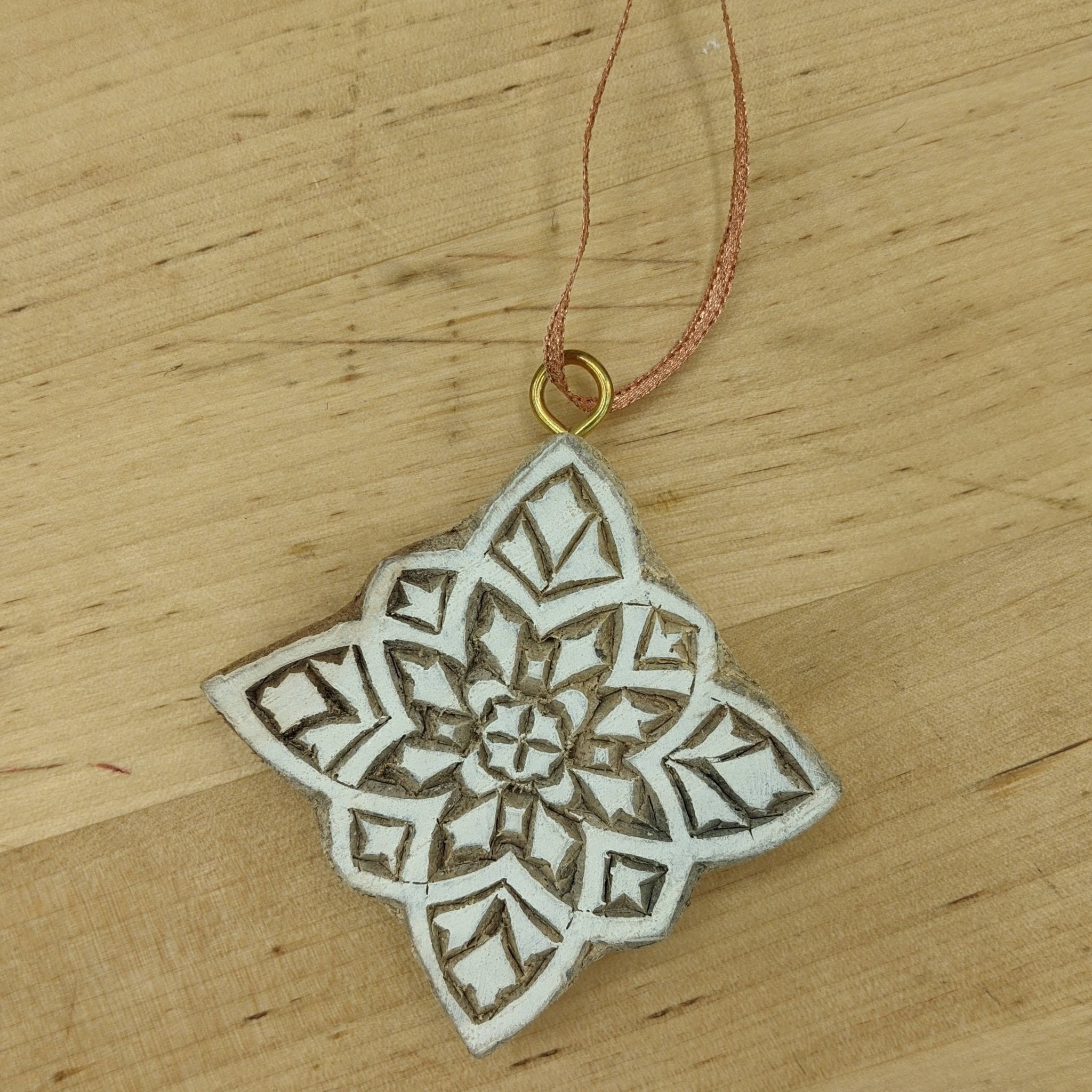 Star Wooden Block Ornament