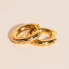 Starburst Chunky Rounded Huggie Hoop Earrings by Oh Clementine