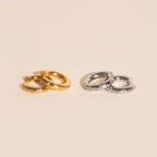 Starburst Chunky Rounded Huggie Hoop Earrings by Oh Clementine