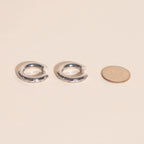 Starburst Chunky Rounded Huggie Hoop Earrings by Oh Clementine