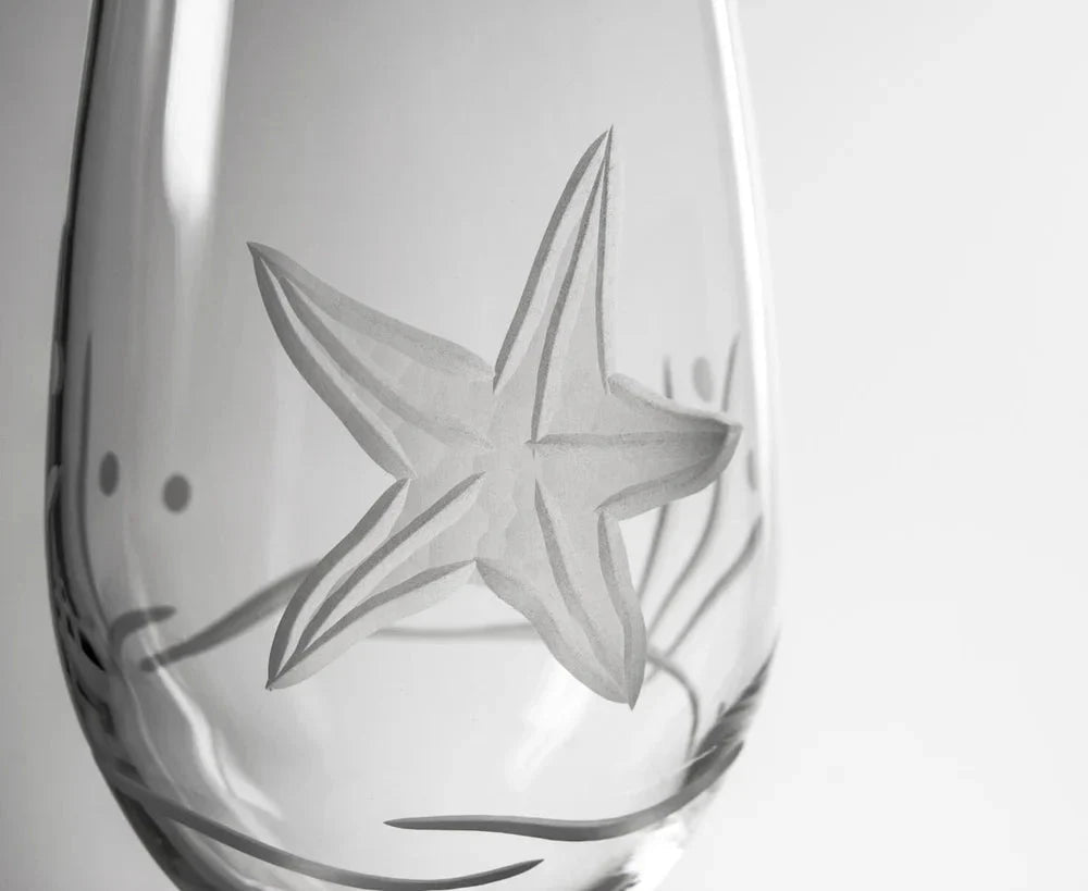 Starfish Etched Glassware Kitchen Accessories La Vie Bien Starfish Etched Glassware