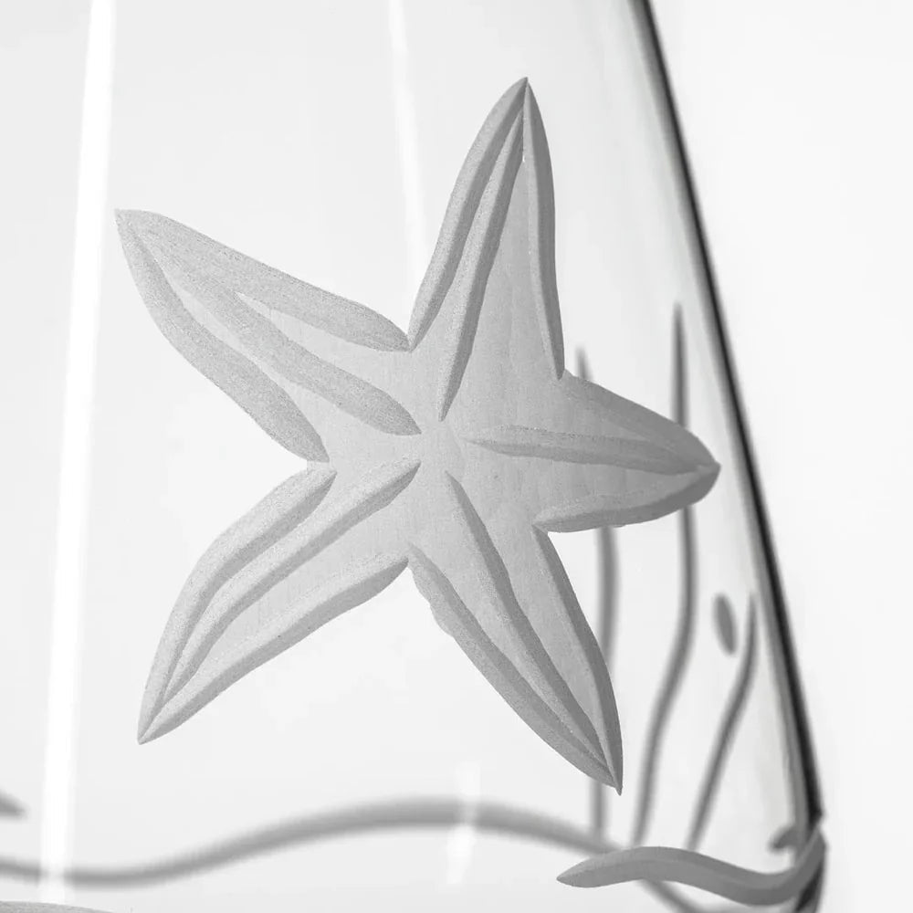 Starfish Etched Glassware Kitchen Accessories La Vie Bien Starfish Etched Glassware