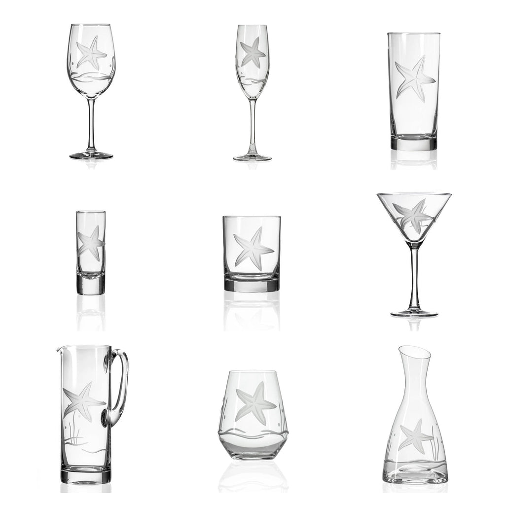 Starfish Etched Glassware Kitchen Accessories La Vie Bien Starfish Etched Glassware