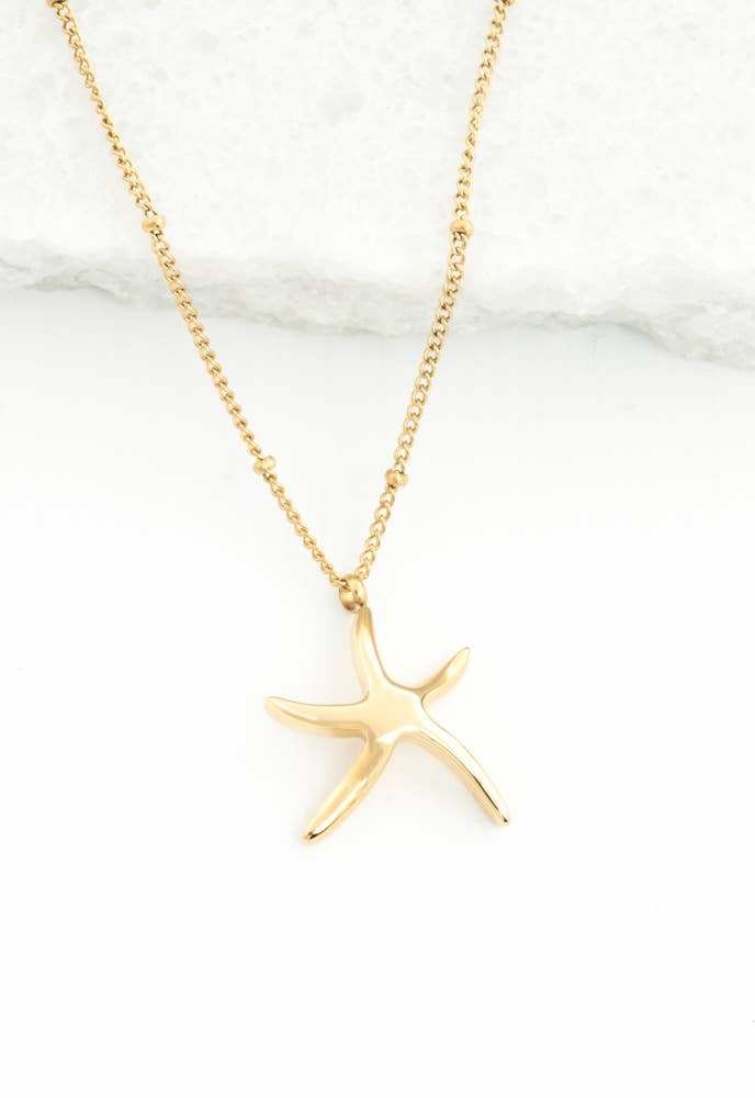 Starfish Hope Necklace in Gold Necklace La Vie Bien Starfish Hope Necklace in Gold