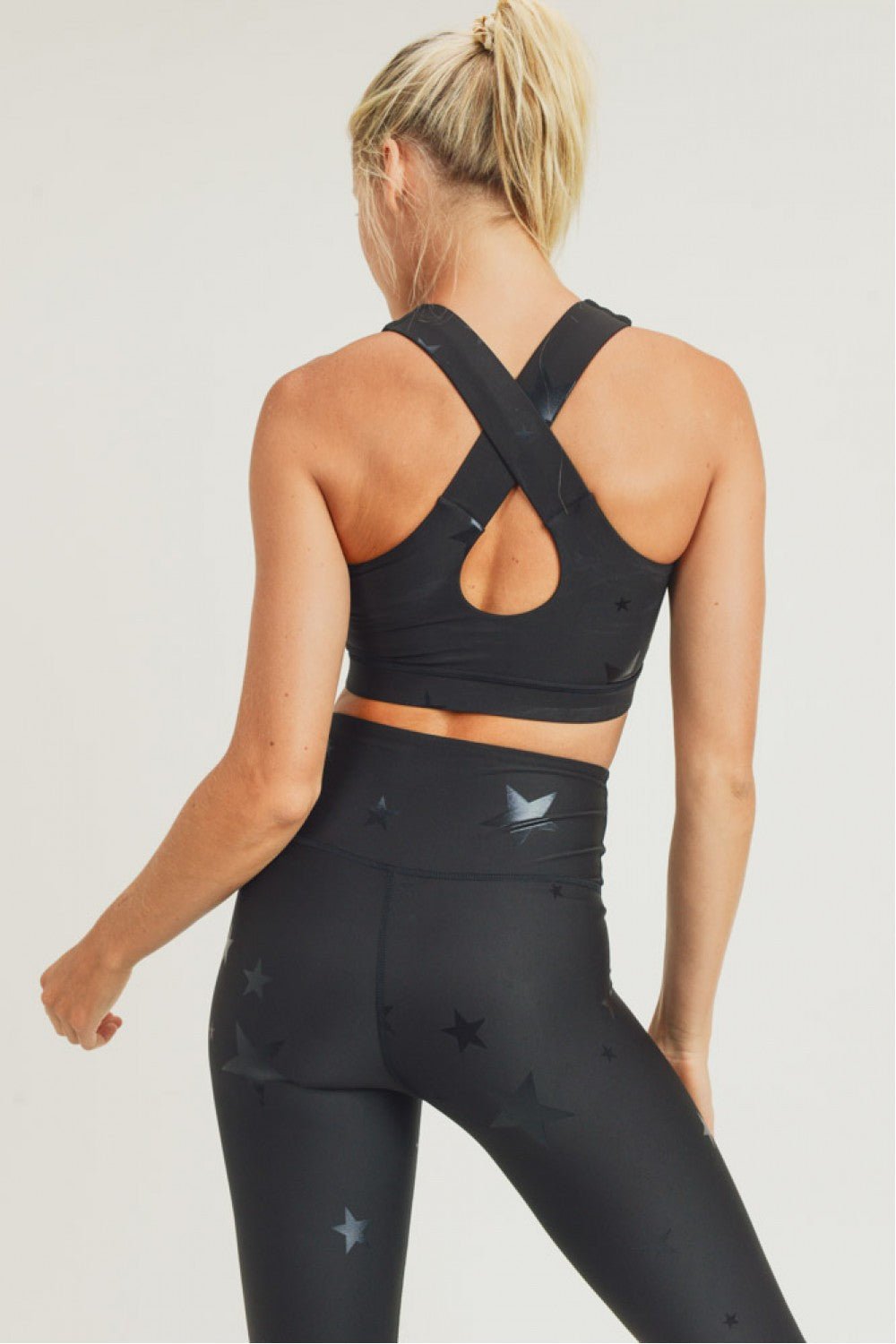 Starlight Star Foil Sports Bra Sports Bra La Vie Bien Starlight Star Foil Sports Bra