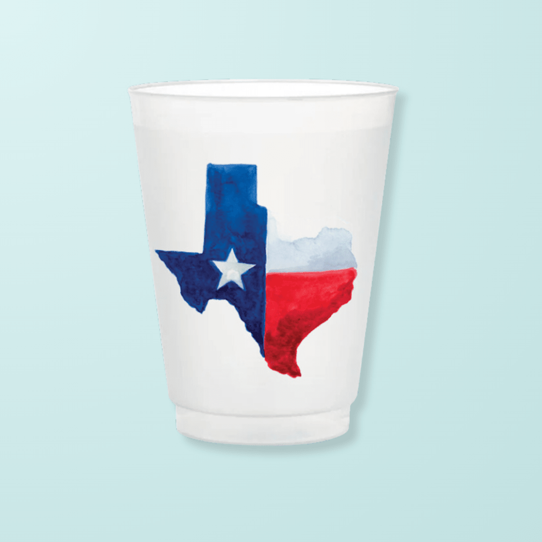 State of Texas Frosted Cups Frosted Cups La Vie Bien State of Texas Frosted Cups