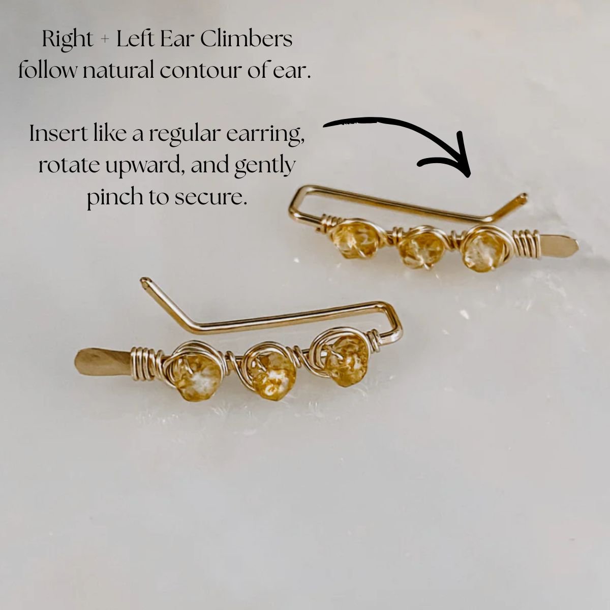 Stay Golden Ear Climbers Earrings La Vie Bien Stay Golden Ear Climbers