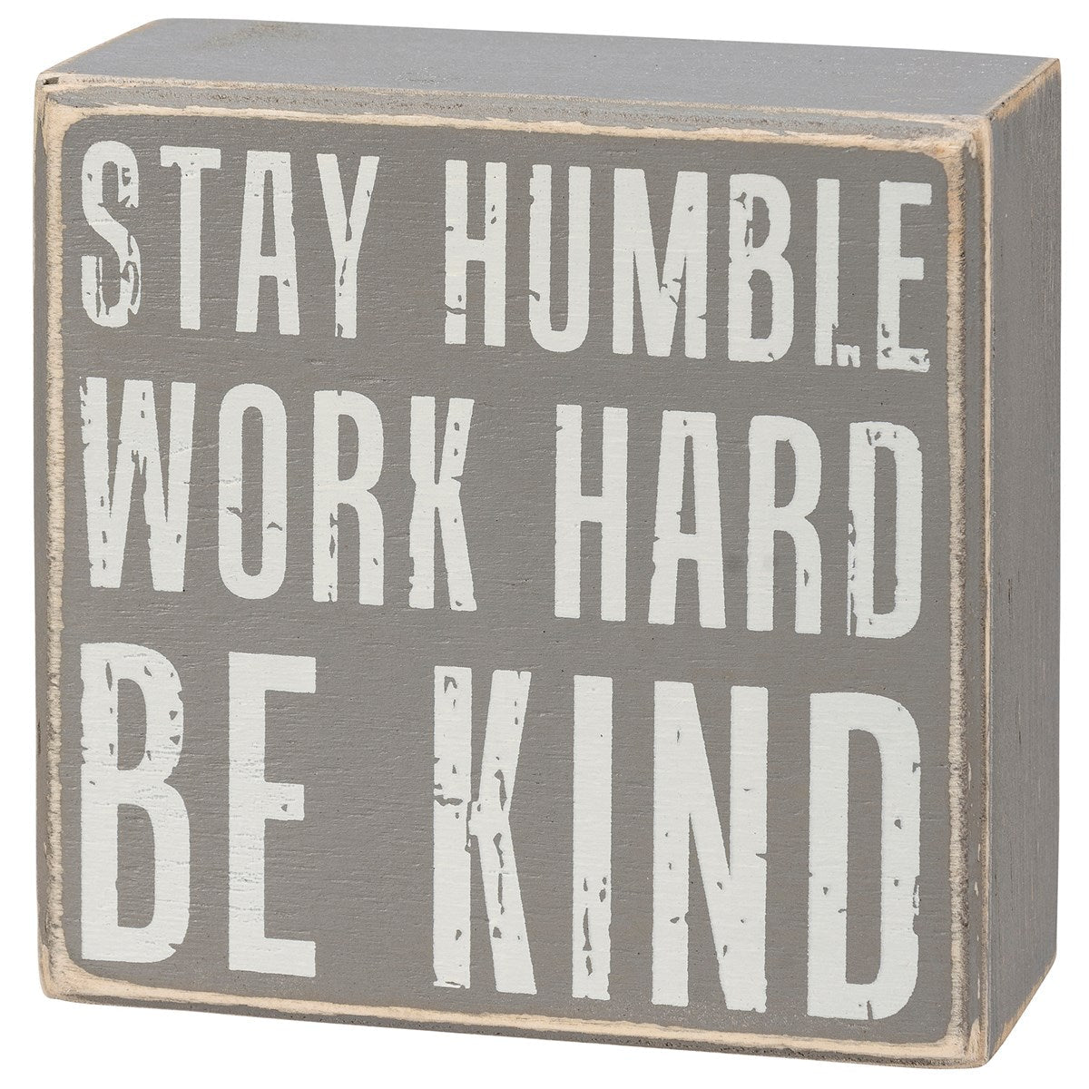 Stay Humble Gray Box Sign Set | Giftable Home Decor | 4" x 4" | Gift for Her Decor La Vie Bien Stay Humble Gray Box Sign Set | Giftable Home Decor | 4" x 4" | Gift for Her