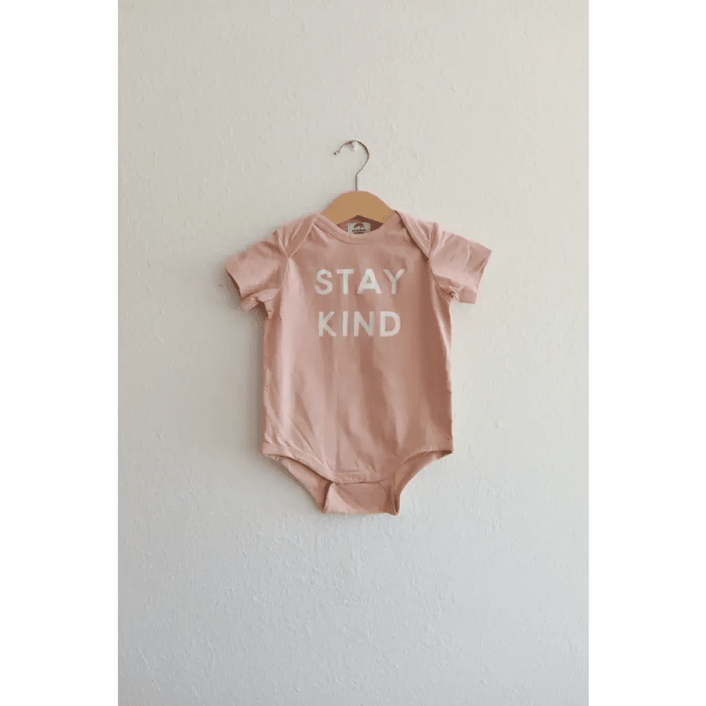 Stay Kind Organic Cotton Baby Onesie by Polished Prints