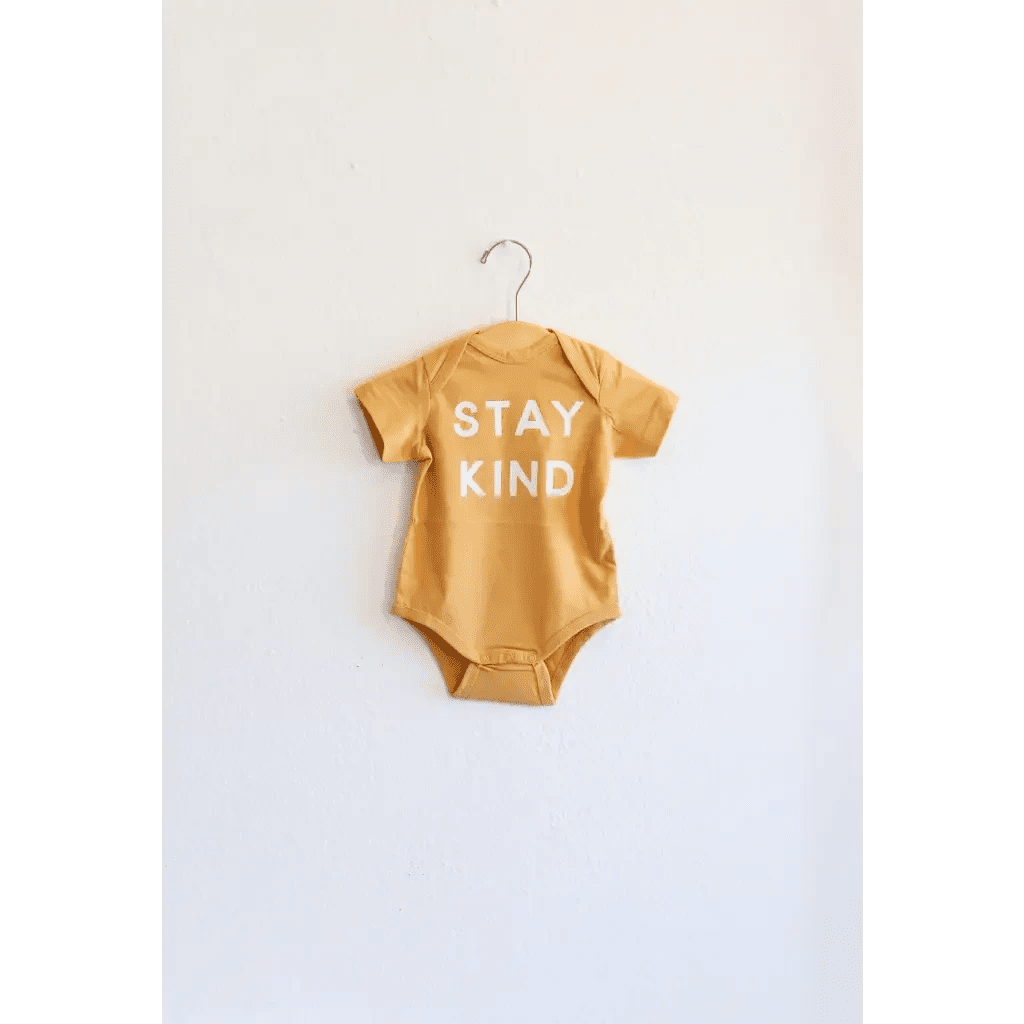 Stay Kind Organic Cotton Baby Onesie by Polished Prints