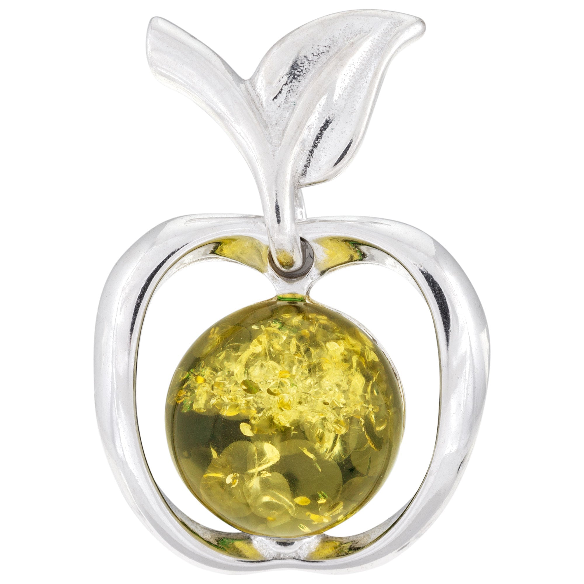 Sterling & Amber Apple Earrings Earrings - Fine La Vie Bien Sterling & Amber Apple Earrings
