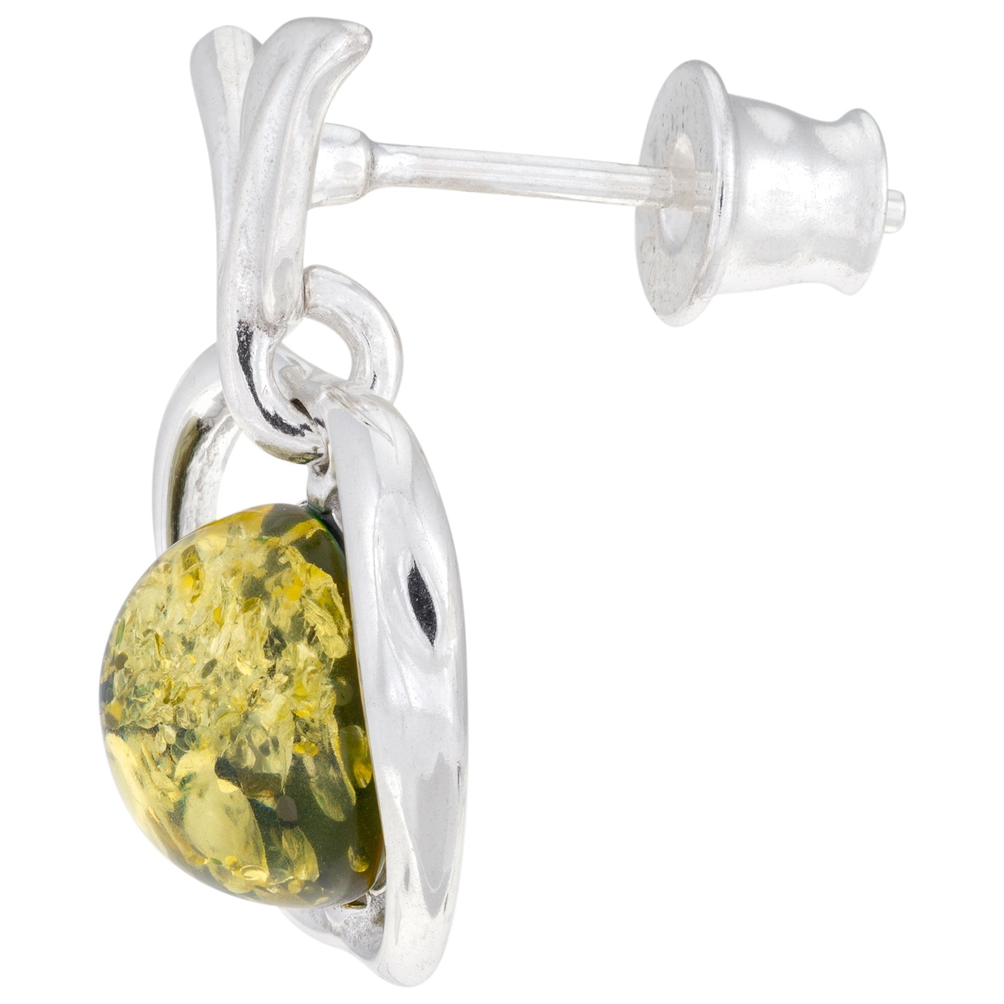 Sterling & Amber Apple Earrings Earrings - Fine La Vie Bien Sterling & Amber Apple Earrings