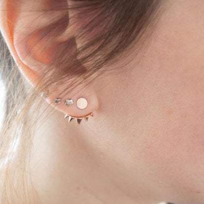 Sterling Crystal Sun Burst Ear Jacket Earrings Crystal Earrings La Vie Bien Sterling Crystal Sun Burst Ear Jacket Earrings