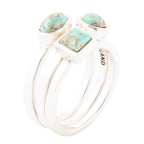 Sterling Silver Blue Turquoise Stackable Ring Rings La Vie Bien Sterling Silver Blue Turquoise Stackable Ring