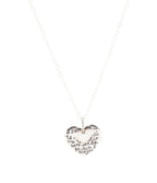 Sterling Silver Engraved Heart Pendant Neckalce by Barse Jewelry