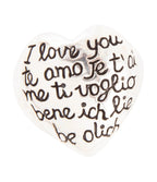 Sterling Silver Engraved Heart Statement Ring by Barse Jewelry