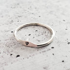 Sterling Silver Initial Stacking Ring Rings La Vie Bien Sterling Silver Initial Stacking Ring