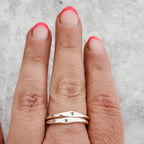 Sterling Silver Initial Stacking Ring Rings La Vie Bien Sterling Silver Initial Stacking Ring